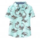 NWT Gymboree True Blue Summer Alligator Boys Short Sleeve Button Down Shirt