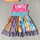 NEW Girls Boutique Pink Multi-Print Sleeveless Ruffle Dress