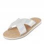 NWT The Childrens Place Girls Metallic Cross Seaside Slide White Shimmer Sandals