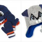 NWT The Children's Place Baby Boys Dinosaur Dog Hat Mittens Set 6-12 Months