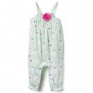 NWT Gymboree So Tropical Llama Baby Girls Green Sleeveless Romper Sunsuit