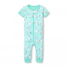 NWT The Childrens Place Unicorn Rainbow Girls Stretchie Romper Sleeper Pajamas