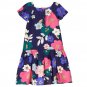 NWT Gymboree Unicorn University Dark Blue Floral Short Sleeve Girls Dress 4T 5T