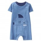 NWT Gymboree True Blue Summer Shark Baby Boys Blue Romper Sunsuit Jumpsuit
