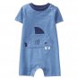 NWT Gymboree True Blue Summer Shark Baby Boys Blue Romper Sunsuit Jumpsuit