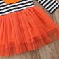 NEW Girls Pumpkin Long Sleeve Striped Tutu Dress 2T 3T 4T 5T 6