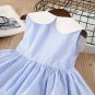 NWT Girls Blue Striped Cherry Peter Pan Collar Sleeveless Dress 2T 3T 4T 5T 6