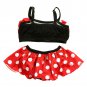 NEW Minnie Mouse Girls Red Polka Dot Bow Bikini Skirted Swimsuit 2T 3T 4T 5T