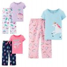 NWT Carters Unicorn Dinosaur Ballerina Short Sleeve Pajamas Set 2T 3T 4T 5T