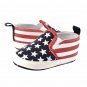 NEW Baby Boys US Flag Patriotic 4th of July Slip On Sneakers Crib Shoes