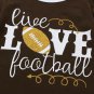 NWT Live Love Football Baby Girls Brown Long Sleeve Fringe Dress