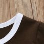 NWT Live Love Football Baby Girls Brown Long Sleeve Fringe Dress
