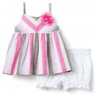 NWT Gymboree So Tropical Blossom Striped Tunic Bloomers Baby Girls Outfit Set
