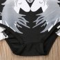 NWT Girls Black Unicorn Ruffle Swimsuit Bathing Suit 2T 3T 4T 5T 6