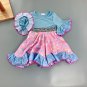NEW Girls Boutique Feather Blue Pink Short Sleeve Ruffle Twirl Dress