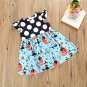 NWT Pumpkin Halloween Girls Short Sleeve Black Polka Dot Blue Dress 2T 3T 4T 5T