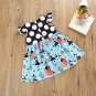 NWT Pumpkin Halloween Girls Short Sleeve Black Polka Dot Blue Dress 2T 3T 4T 5T
