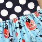 NWT Pumpkin Halloween Girls Short Sleeve Black Polka Dot Blue Dress 2T 3T 4T 5T