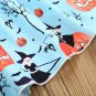 NWT Pumpkin Halloween Girls Short Sleeve Black Polka Dot Blue Dress 2T 3T 4T 5T