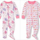 NWT The Childrens Place Elephant Girls Stretchie Footed Sleeper Pajamas 2 3 4 5