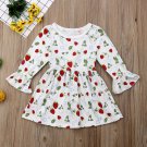 NWT Strawberry Girls White Ruffle Long Sleeve Dress 2T 3T 4T5T