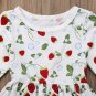 NWT Strawberry Girls White Ruffle Long Sleeve Dress 2T 3T 4T5T