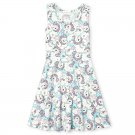 NWT The Childrens Place Unicorn White Racerback Girls Sleeveless Dress
