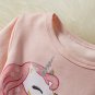 NEW Girls Unicorn Pink Long Sleeve Tutu Dress 3T 4T 5T 6 7