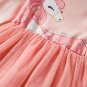 NEW Girls Unicorn Pink Long Sleeve Tutu Dress 3T 4T 5T 6 7