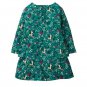 NWT Gymboree Mulberry & Pine Baby Girls Green Fawn Deer Long Sleeve Ruffle Dress