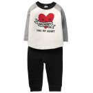 NWT Gymboree Sweetheart Shop Mommy Heart Baby Boys Shirt Pants Outfit Valentines