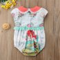 NEW Disney Princess Ariel Little Mermaid Baby Girls Ruffle Romper Sunsuit