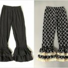 NEW Boutique Girls Black Ruffle Pants Leggings