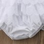 NWT Baby Girls White Ruffle Eyelet Sleeveless Romper Sunsuit Jumpsuit Outfit