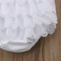 NWT Baby Girls White Ruffle Eyelet Sleeveless Romper Sunsuit Jumpsuit Outfit