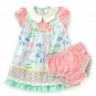 NWT Matilda Jane Raindrops Baby Girls Dress & Diaper Cover 6-12 12-18 18-24 M