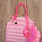 NEW Girls Flamingo Pink Striped Ruffle Swimsuit Bathing Suit 2T 3T 4T 5T 6