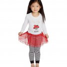 NWT Olivia Girls Long Sleeve Tutu Pajamas Set 4T 5T