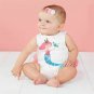 NWT Mud Pie Mermaid Baby Girls Sleeveless White Tutu Romper Sunsuit