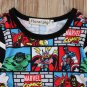 NWT Avengers Comic Strip Baby Boys Black Long Sleeve Romper Jumpsuit Outfit