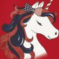 NWT The Childrens Place Unicorn Patriotic Americana 4th of July Girls Shirt