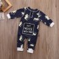 NEW 'Don't Moose With Me' Baby Boys Blue Long Sleeve Romper Jumpsuit