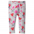 NWT Gymboree Sweetheart Shop Doodle Heart Gray Girls Leggings 3T 4T 5T