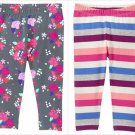 NWT Gymboree Girls Mix N Match Floral Striped Leggings 3T 4T 5T