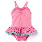 NWT Gymboree California Dreamers Watermelon Baby Girl Pink Ruffle Swimsuit