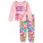 NWT The Childrens Place Dinosaur Girls Long Sleeve Cotton Pajamas Set 2T 3T 4T 5