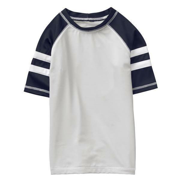 NWT Gymboree Boys Gray Short Sleeve Rashguard Swim Shirt 5-6 7-8 10-12 14