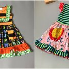NEW Boutique Baby Girls Carousel Horse ABC Alphabet Sleeveless Ruffle Dress