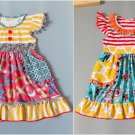 NEW Boutique ABC Alphabet Floral Girls Sleeveless Ruffle Dress 5-6 6-7 7-8