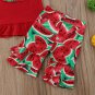 NWT Watermelon Girls Red Sleeveles Shirt Ruffle Bike Shorts Outft 2T 3T 4T 5T